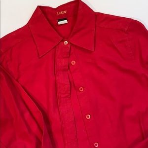 J Crew red cotton blend button down